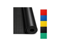 Suelo De Caucho Círculos 3mm | Pavimento De Círculos | Alta Resistencia Industrial | Talleres Y Garajes | Colorfull Negro Rollo: 1x15 Metros