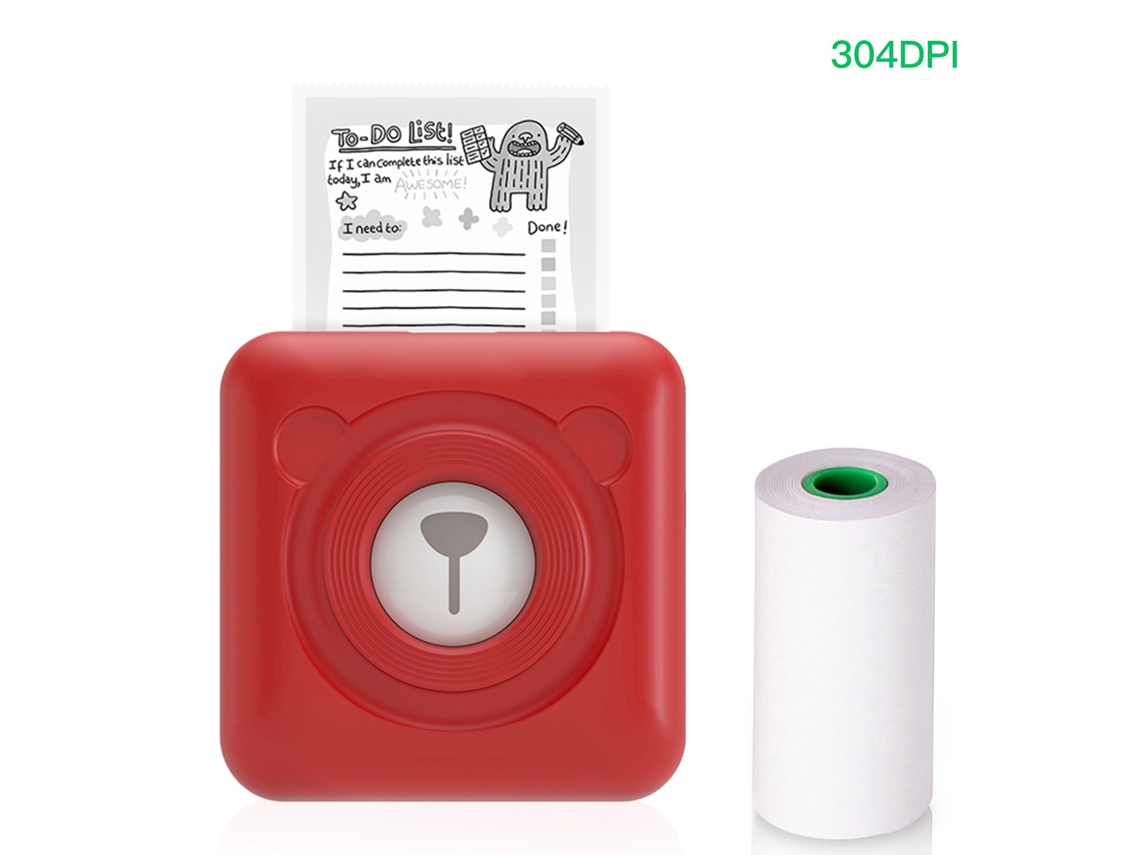Mini Impresora De Bolsillo A6 304 Dpi, Sin Tinta, Bluetooth, Impresora De Etiquetas Fotográficas Inalámbrica Para Android E Ios, Ideal Para Regalos Y Viajes.