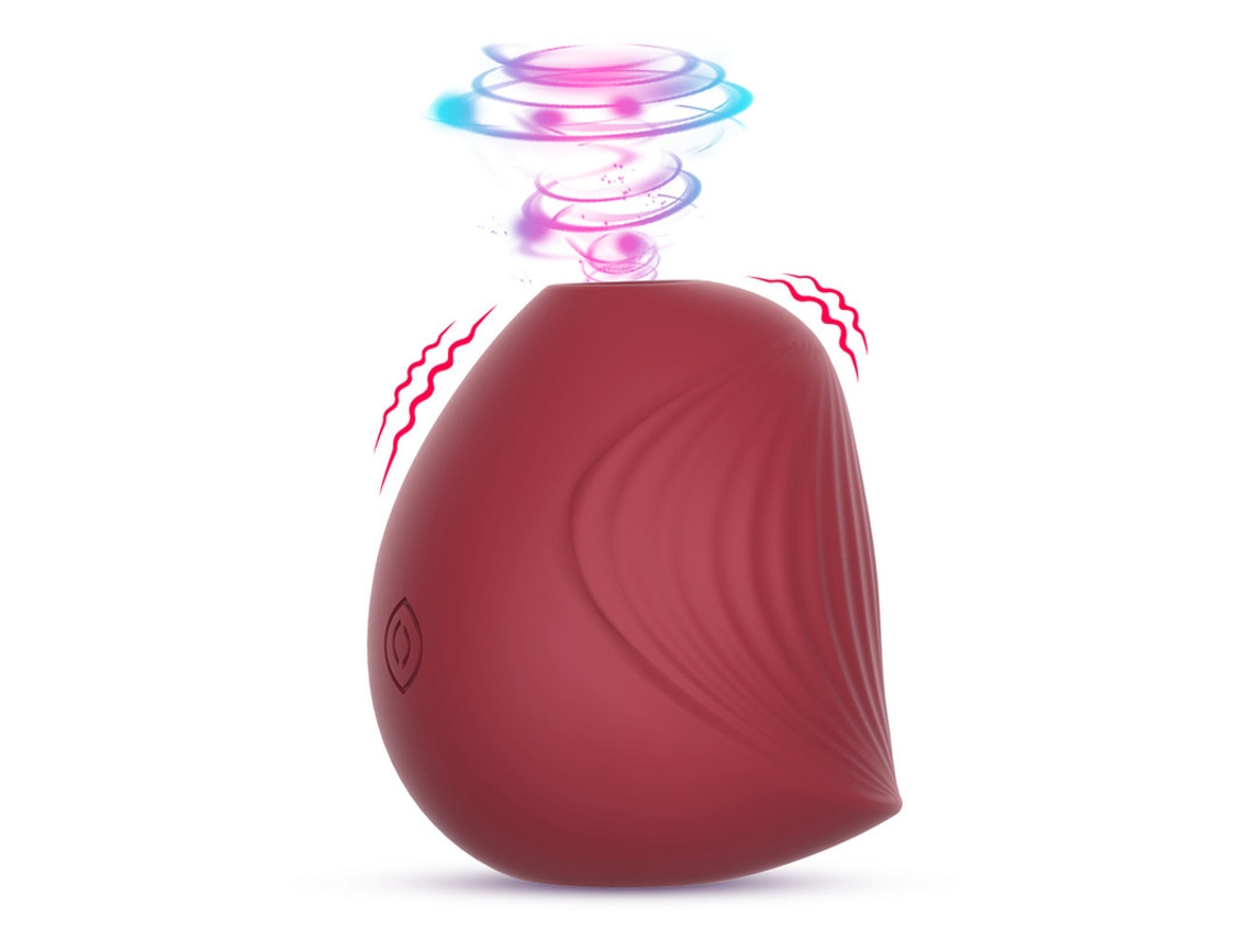 Mini vibrador de masaje de succión para mujer (rojo) YIZHOOD