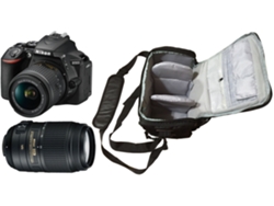 Kit Cámara Réflex NIKON D5600 18-55 VR II 55-300 (Negro)