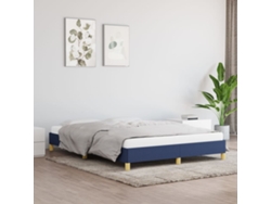 Cama Sin Colchón Tela Azul 140x200 Cm
