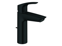 Grohe Eurosmart Mezclador Monomando De Lavabo, Tamaño M, Proyección 121mm, Desagüe Automático, Ecomode, 23393243e, Color Negro Mate