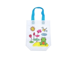 Juego de 12 bolsas de compra plegables de tela no tejida con estampados surtidos, ideales para pintar y dibujar en casa y en la guardería. GOKOCO