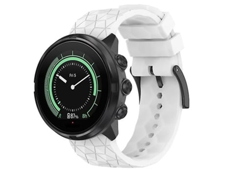 Correa De Reloj Inteligente Para Suunto 9, 24Mm, Patrón De Fútbol, Silicona, Color Sólido, Banda De Reloj Blanca VENISYMLIS