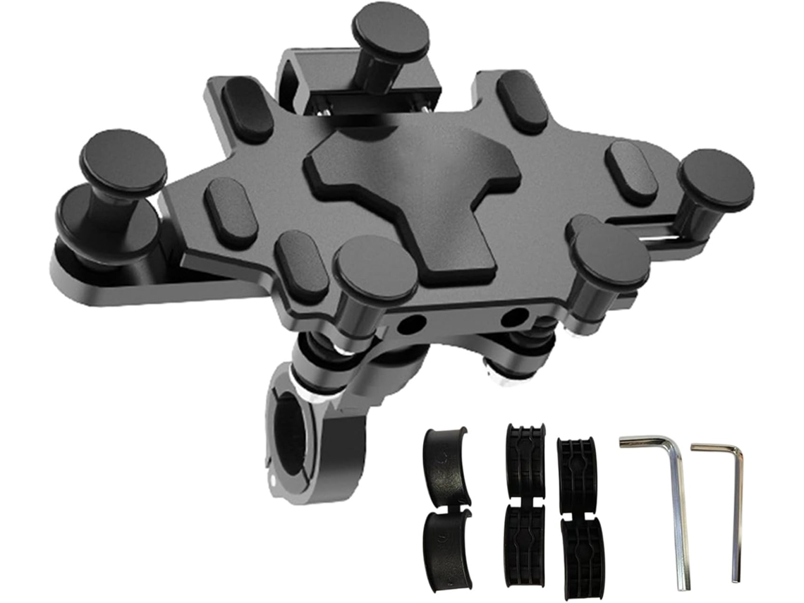 Soporte Universal De Aleación De Aluminio Para Teléfono Móvil Para Bicicletas De Montaña Con Clip Para Manillar.