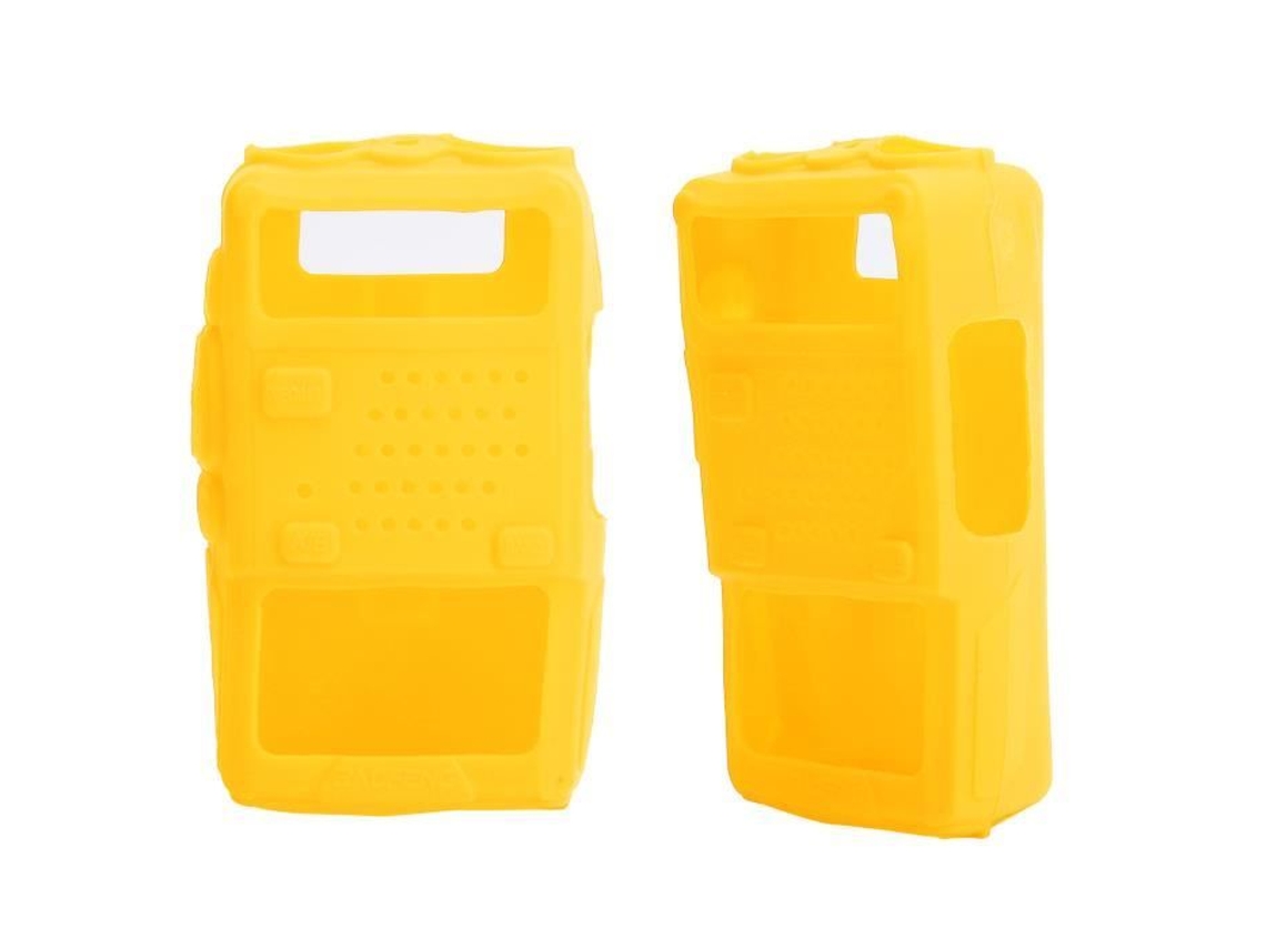 HURRISE Funda para Walkie Talkie 2 Piezas Mini Funda Protectora de Silicona Suave para Walkie Talkie Radio Parte de Video Amarilla