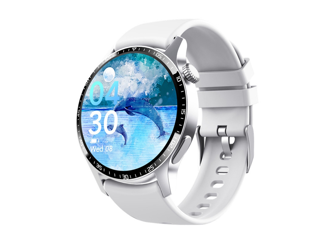 Reloj inteligente Yizhood plateado con pantalla HD de 1,35 pulgadas y 150 modos deportivos.