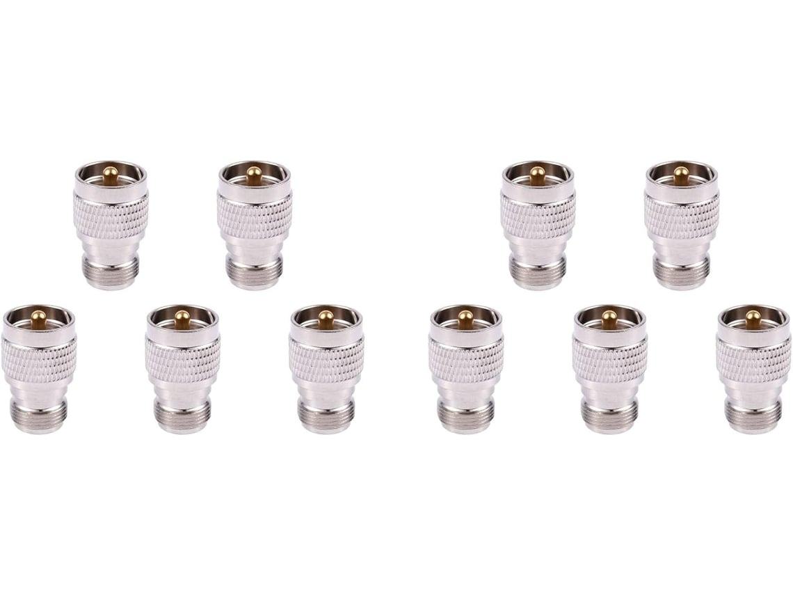 Adaptador Coaxial Rf Uhf Macho Pl259 M/f Para Diestros (10 Unidades)
