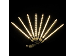 Cadena de luces LED para árbol de Navidad, 30 cm, 50 cm, 8 tubos, resistente al agua, lluvia de meteoritos, color blanco cálido, 30 cm
