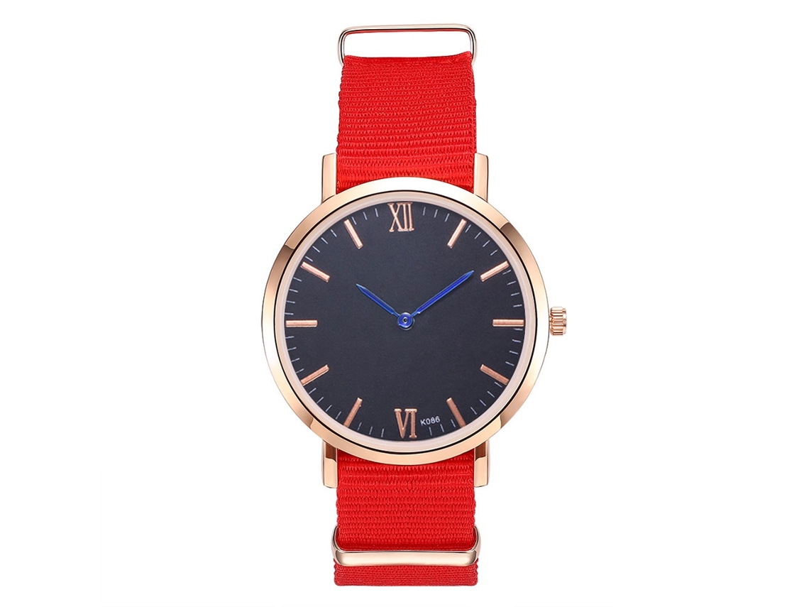 Reloj De Pulsera De Cuarzo Para Hombre Zhoulianfa Con Correa De Nailon (rojo)