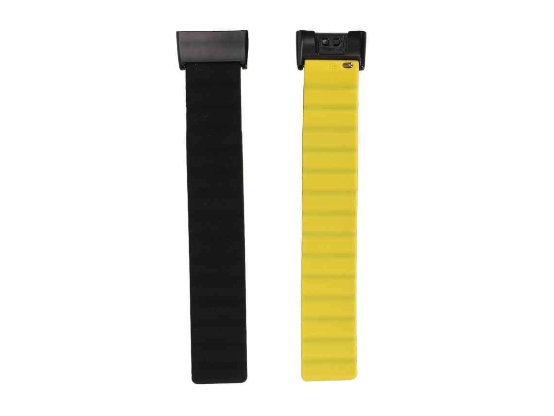 2 Correas Magnéticas De Silicona Ajustables Para Reloj Redmi Mi Watch Lite (negro Y Amarillo)
