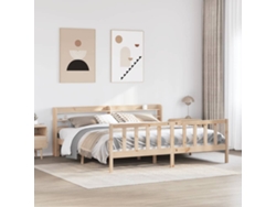 Estructura De Cama Sin Colchón Madera Maciza De Pino 180x200 Cm