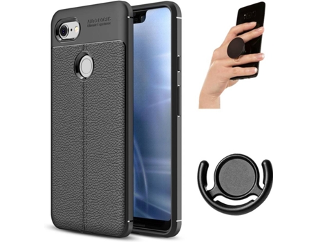 Carcasa, Soporte y Popsocket Google Pixel 3xl Rugged Leather Negro