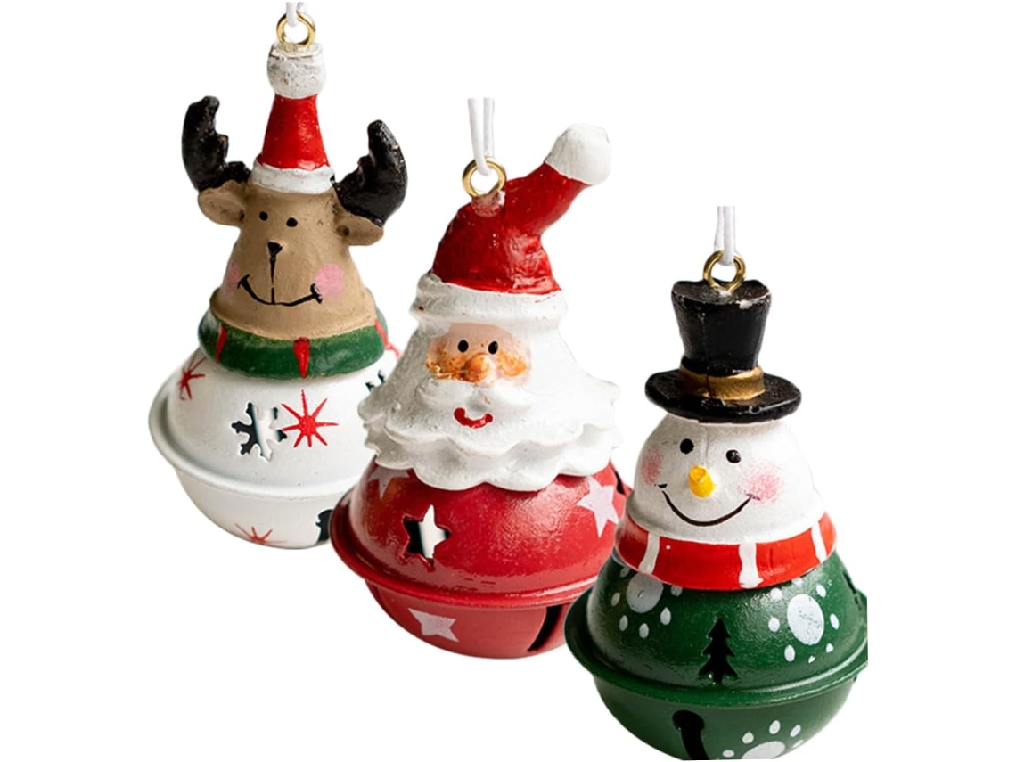 Juegos De Colgantes De Campanas Navideñas, Campanas Que Vienen Como Adornos Colgantes Para Ramas De Árbol.