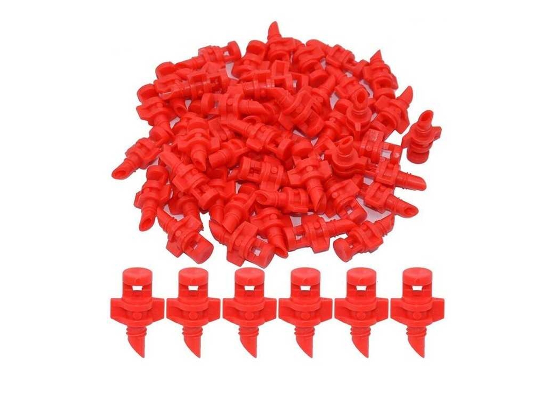 [Pack 100] Boquilla de refracción simple para riego agrícola 360°. Microaspersor de riego perfecta para el riego de tu flor, plantas, césped, agricultura, casas, irrigación industrial.