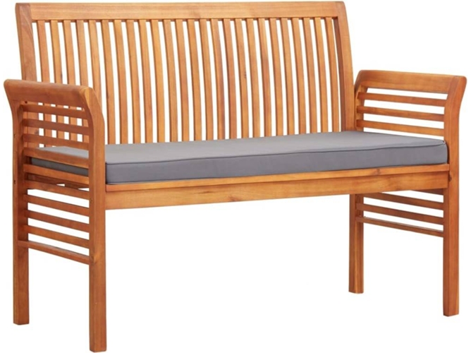 Banco de jardín VIDAXL Marrón Madera (120 cm)