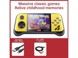 Consola de juegos portátil GOKOCO X60 con pantalla de 3,5 pulgadas, emulador, más de 6000 juegos y compatibilidad con tarjeta TF.