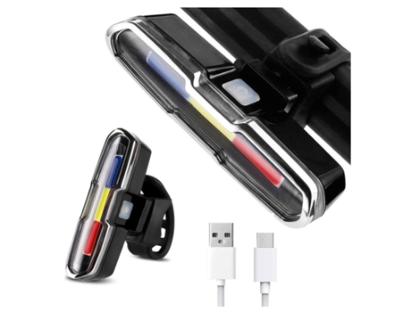Luz trasera de bicicleta Led Luz trasera de bicicleta Luz de bicicleta Ultra brillante USB Recargable 6 Modos de iluminación - Negro ENZONS