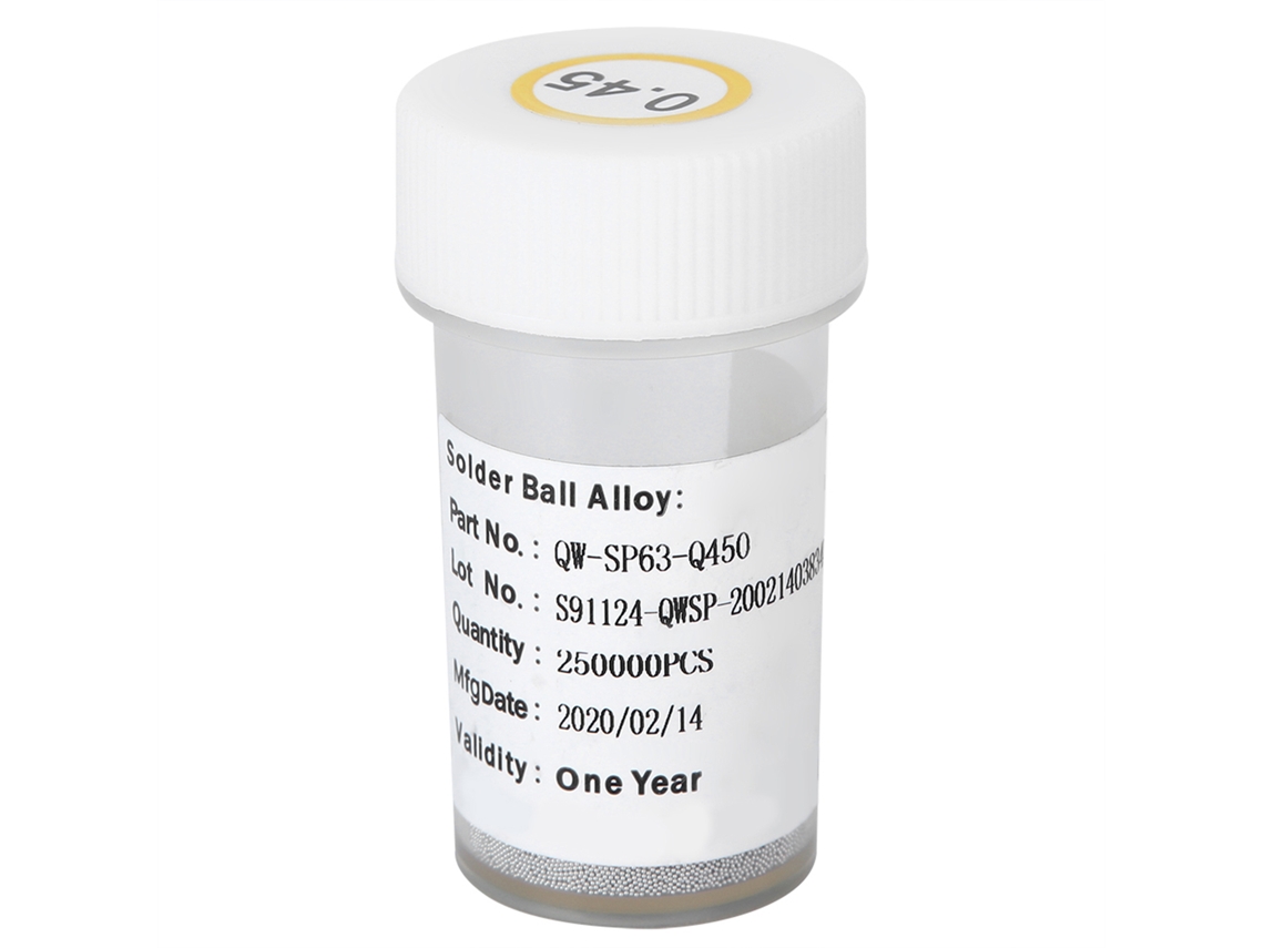 Bolas De Soldadura Para Reballing Bga De 0,45 Mm Y 250 Milésimas De Pulgada Para Reparación De Portátiles Y Teléfonos Móviles.