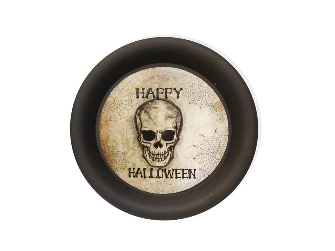Plato Calavera Happy Halloween de 25x2 cm