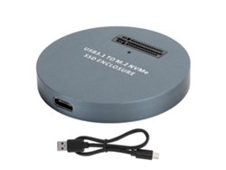 Caja De Disco Duro Adaptador Cable Nvme A Convertidor Ssd Usb3.1 Gris
