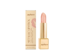 Lápiz labial metálico Zephoco en tono crema claro de albaricoque
