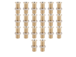 20 Conectores Banana Hembra De Cobre Chapados En Oro De 4 Mm Con Tuerca M6 Para Pruebas Eléctricas.