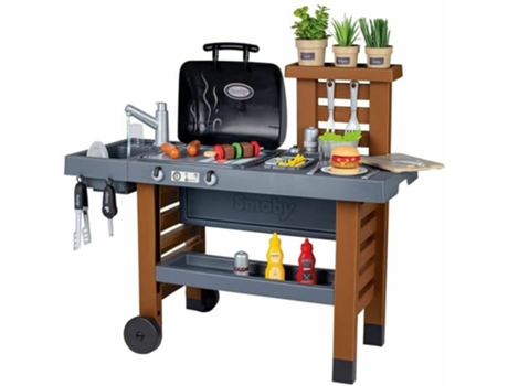 Cocina de Juguetes SMOBY Garden Kitchen Barbacoa 43 Piezas (Edad Mínima Recomendada: 3 años)