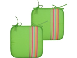 Cojines Acolchados para sillas de Cocina, cojin para terraza, jardín, balcón, Comedor. Tamaño 38x38cm. (Verde 2 pzas) COSHANO