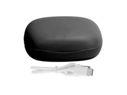 Fone Mali Bluetooth sem fio, estéreo binaural, carregador, display de bateria, preto