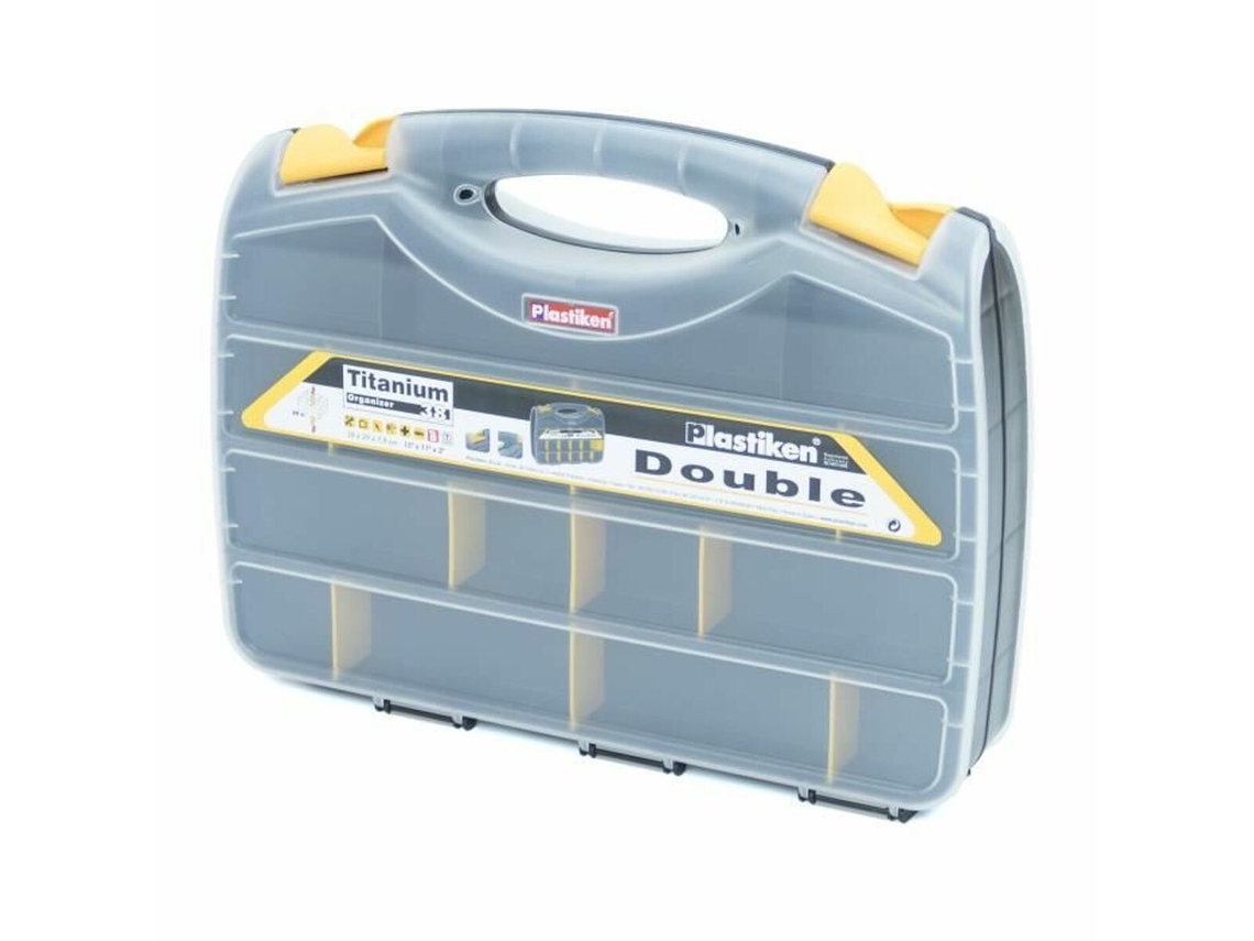 Organizador de herramientas de plástico doble Plastiken Titanium 80382 (38 x 29 x 8 cm)