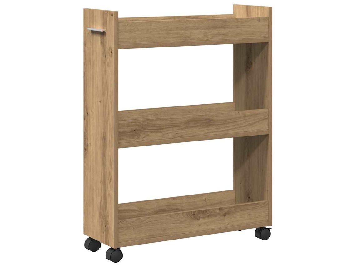 Maison Exclusive - Armario Con Rueda Roble Artesanal 60 X 22 X 79 Cm