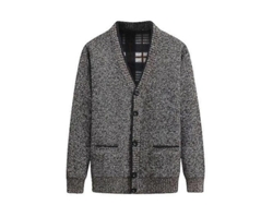 2026-19489-chaqueta De Jersey Para Hombre Gruesa Y Cálida Cuello V Manga Larga Talla L-4xl 4xl Camello