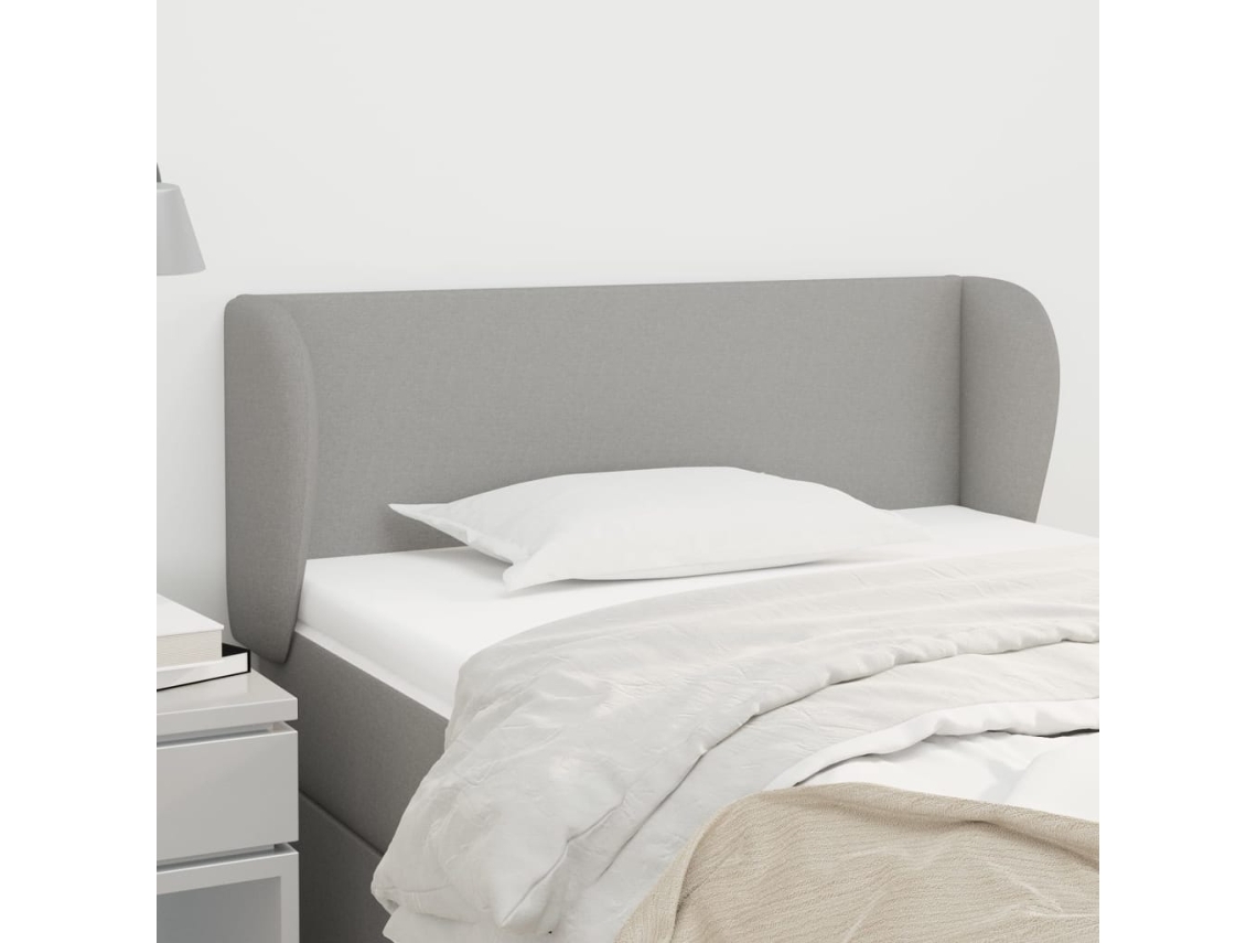 Cabecero De Tela Gris Claro 103x23x78/88 Cm