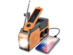 Radio de emergencia con manivela, radio portátil con energía solar de 5000 mAh. GOKOCO