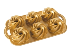 Molde Bundt de 6 Agujeros NORDIC WARE Heritage Dorado