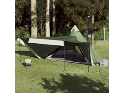 Tienda tipi familiar para 8 personas, impermeable, verde.