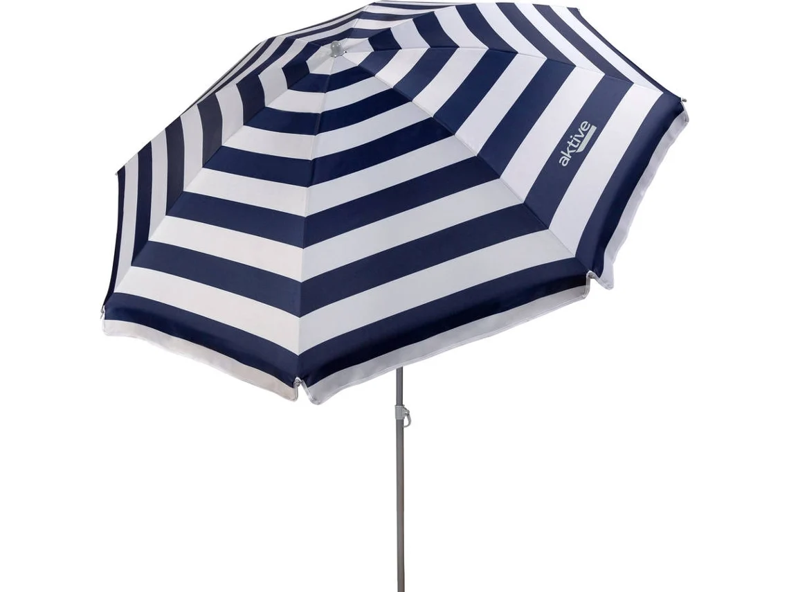 Sombrilla de Playa AKTIVE Protección UV50  (Azul - Oxford - 180x180x185 cm)