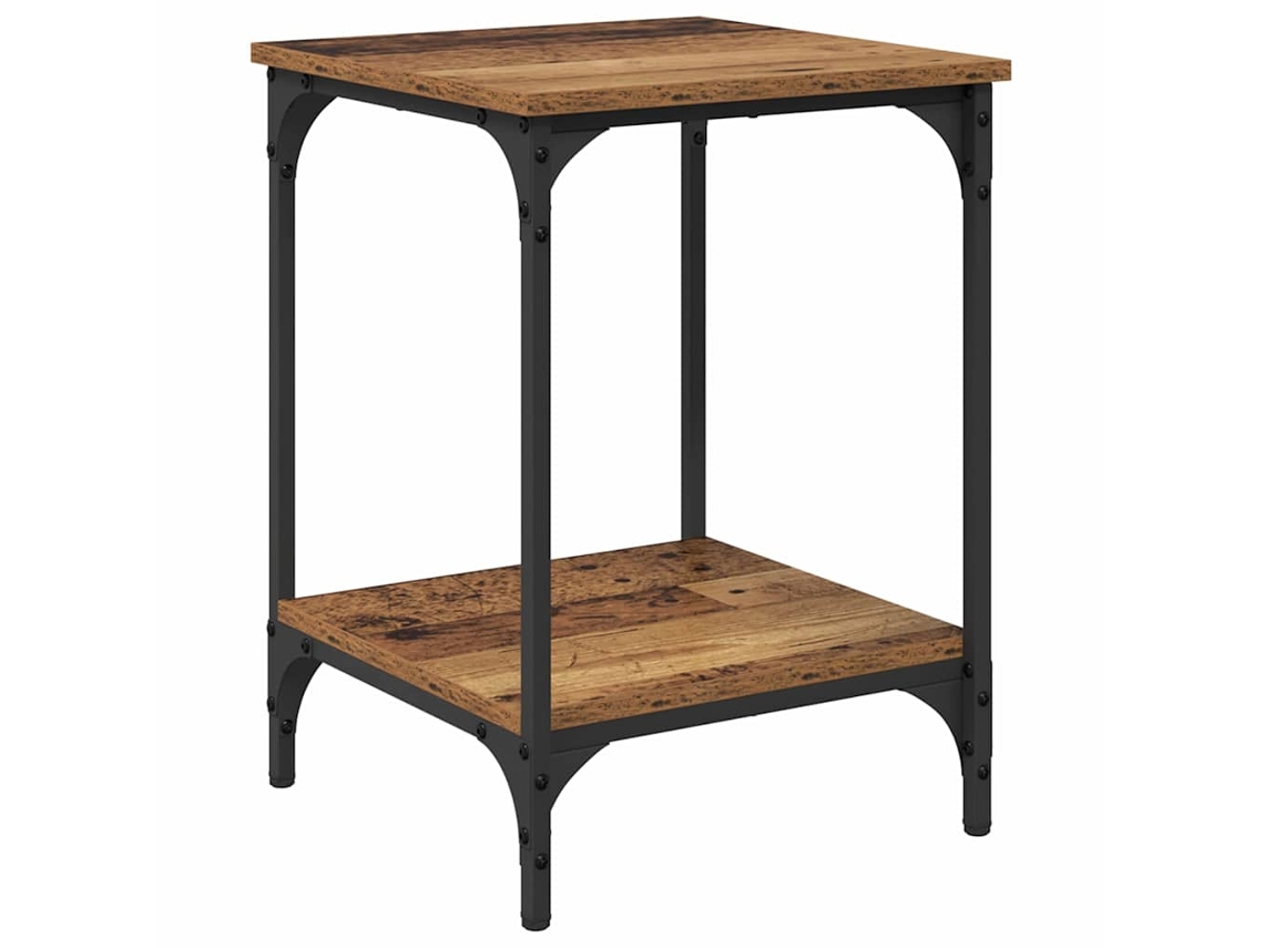 Mesa de centro HARLANV1 en madera antigua, 40x40x55 cm