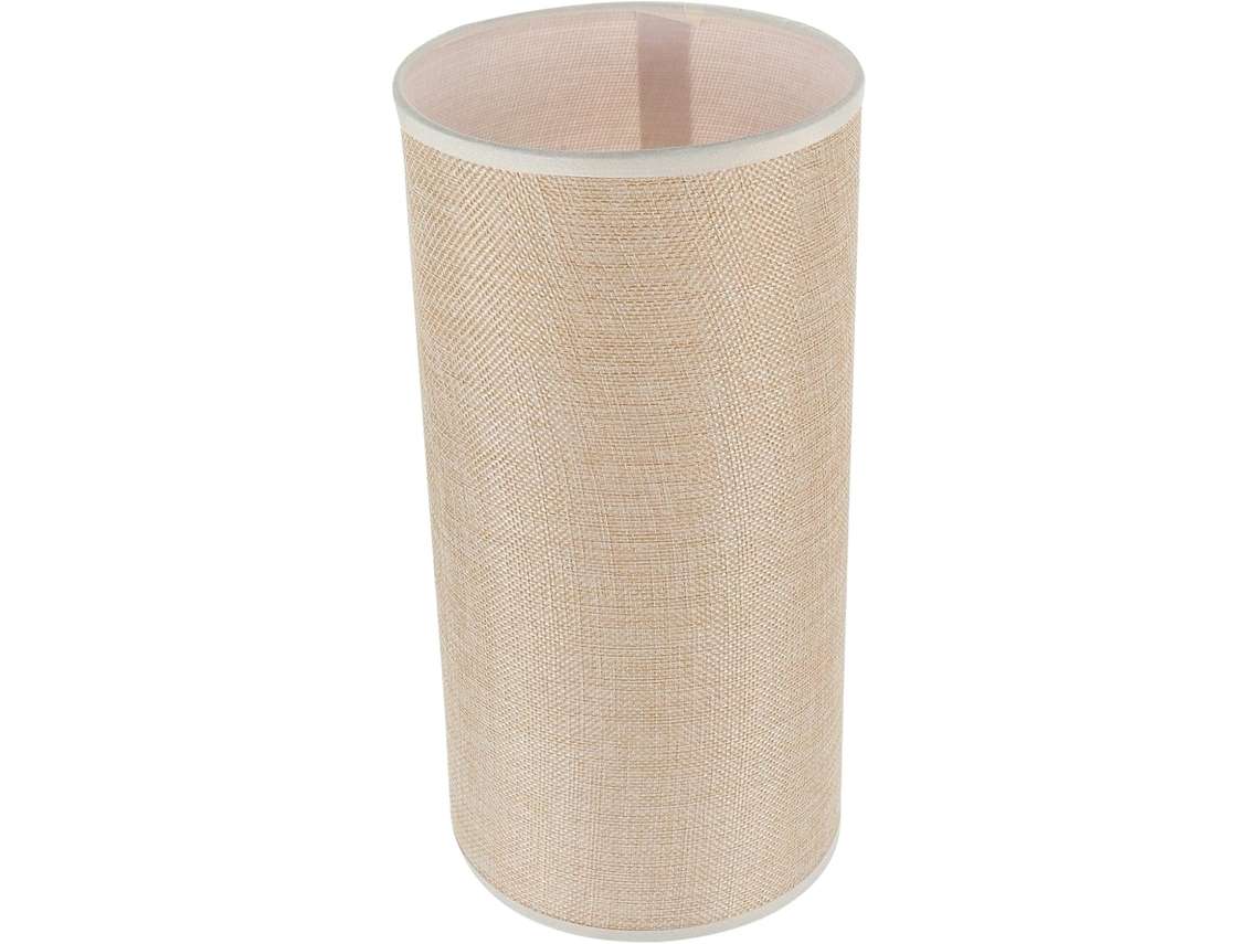 Tambor de lino natural de 14x28cm para lámpara de mesa y de pie con casquillo E27 SFUSHOS