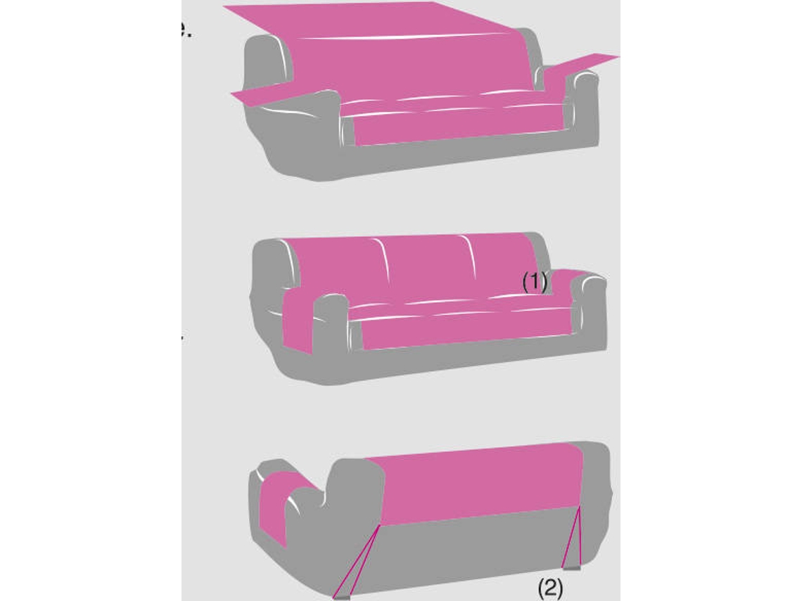 Funda impermeable para sofá de 3 plazas Emma (150 cm - Beige)