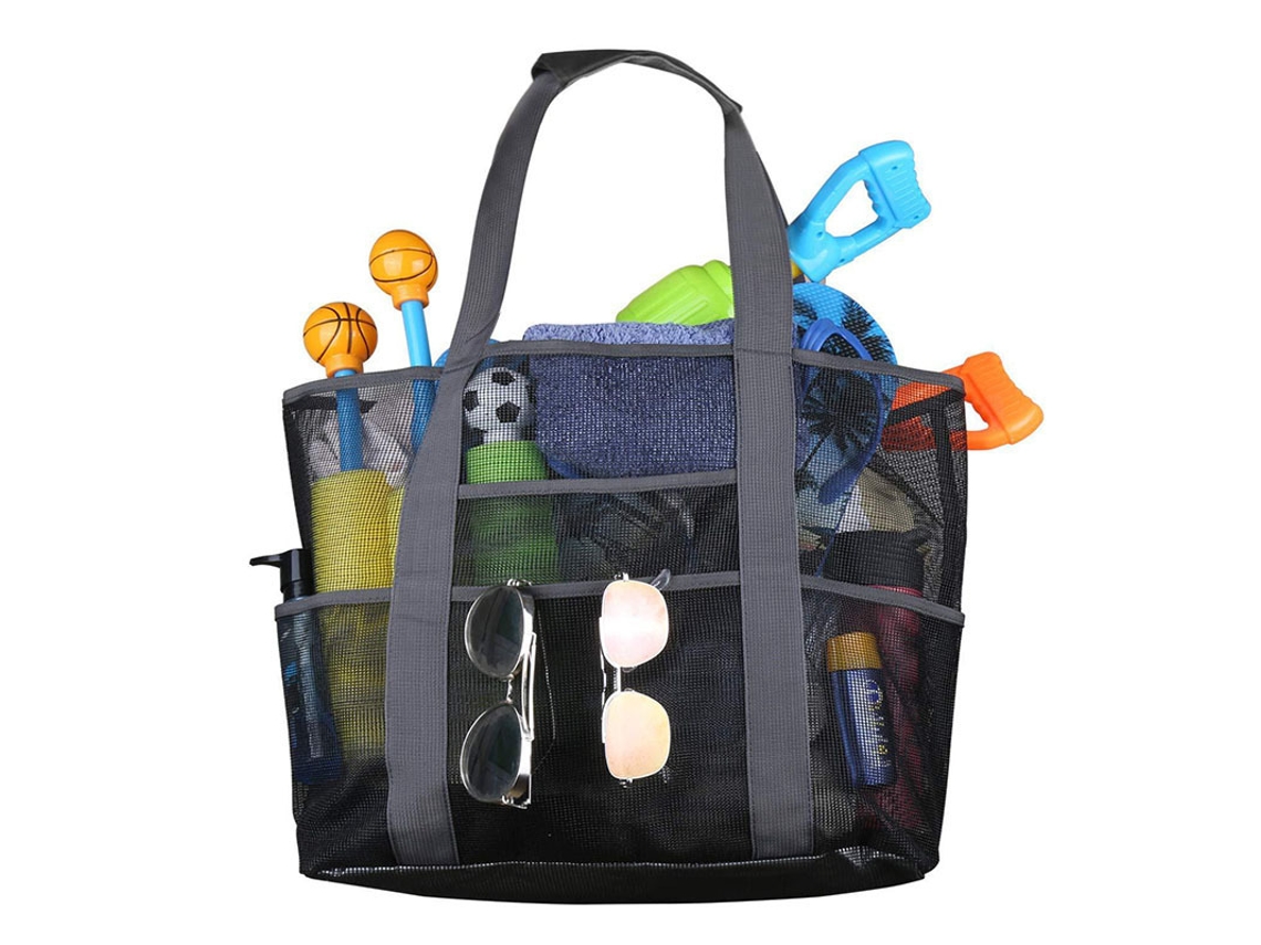 VVJIJILLY Bolsa De Praia Extra Grande Para Mulheres Impermeável E Areiaproof, Bolsa De Praia Em Malha, Bolsa Para Piscina E Praia