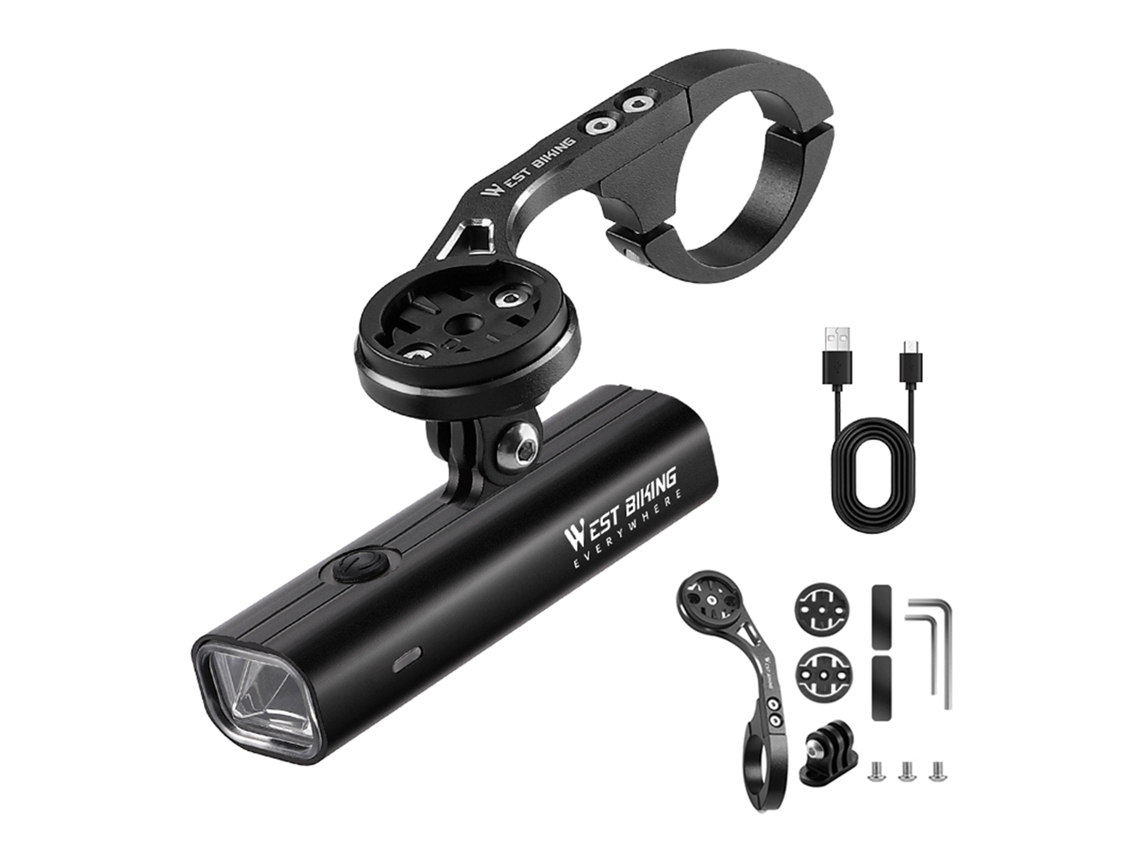 Luces Led Recargables E Impermeables Para Bicicleta De 400 Lúmenes Para Ciclismo Nocturno Con Soporte Giratorio.