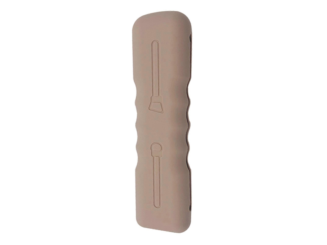 Estuche de silicona suave y sedoso para brochas de maquillaje, organizador portátil para brochas de maquillaje facial, marrón claro. Rosewell