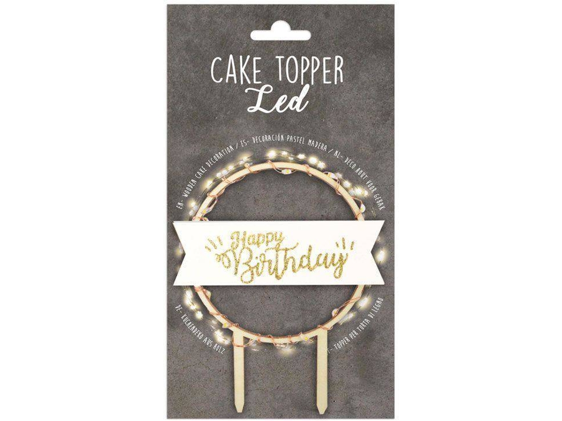 Decoración para Pastel SCRAPCOOKING Happy Birthday (Madera)