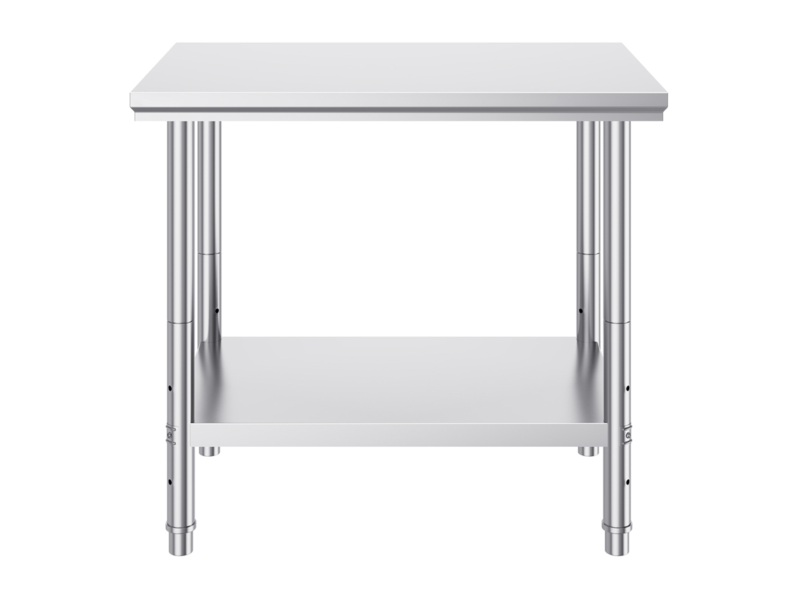 Mesa de trabajo de cocina de acero inoxidable Succebuy Mesa de preparación de alimentos
