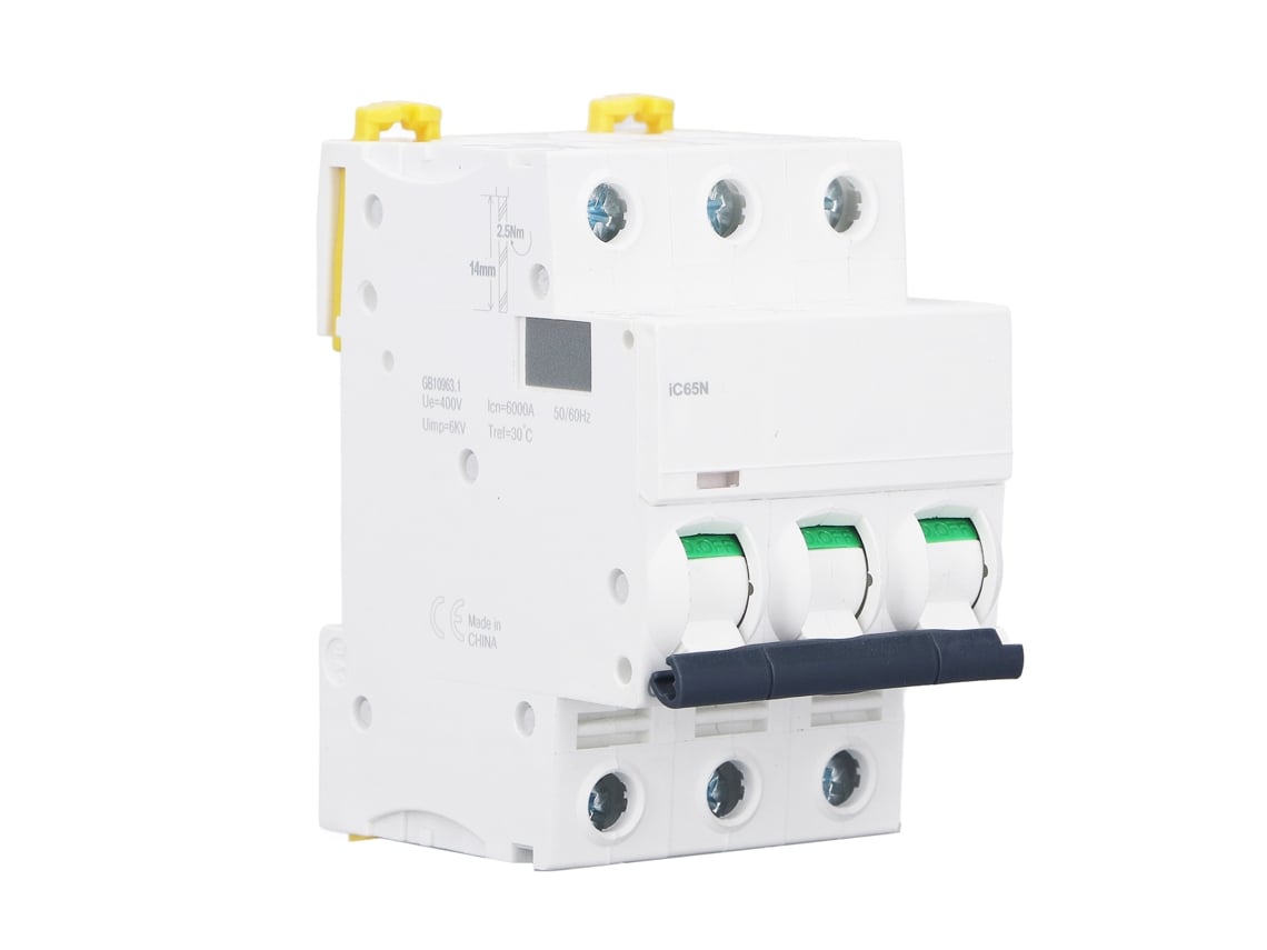 Disyuntor Automático Miniatura 3p 10a Para Riel Din Con Protección Contra Cortocircuitos Ac400v