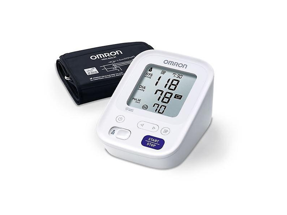 Monitor de presión arterial de brazo Omron M3 Comfort IHD Reader Intellisense Ly Ebike