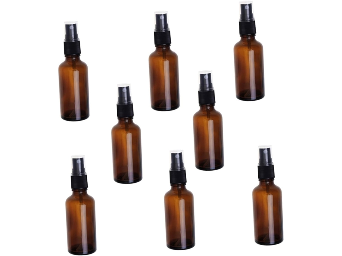 Juego De 8 Botellas De Vidrio Con Pulverizador, Botellas Vacías Con Pulverizadores De Plástico Para Aceites.