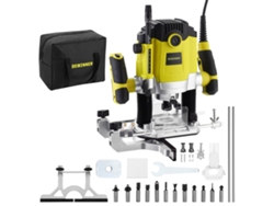 Fresadora Para Madera 1800w 10000-26000rpm Con Bolsa De Lona Dewinner, Recortadora Eléctrica Con Juego De 12 Brocas Fresadoras, 3 Abrazaderas De